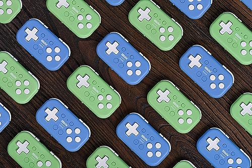 8Bitdo Micro Bluetooth Gamepad Pocket-sized Mini Controller for Switch, Android, and Raspberry Pi, Support Keyboard Mode (Blue) 10