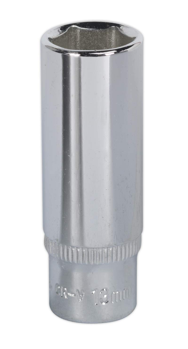 Sealey Sp1413D Walldrive Socket 13Mm Deep 1/4Sq Drive Fully Polished
