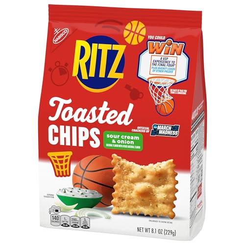 RITZ TOASTED CHIPS SOUR CREAM AND ONION CRACKERS, 8.1 OZ