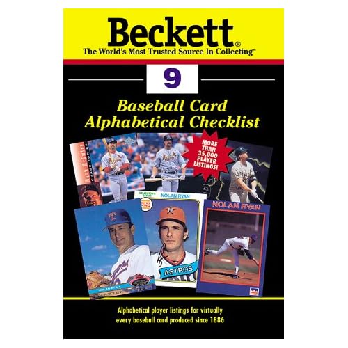 Beckett Baseball Card Alphabetical Checklist: 9 Beckett Baseball Card Alphabetical Checklist: 9