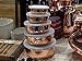 -Godinger 5 Piece Hammered Copper Plated Stackable Storage Bowl Set with Lids- NEW AND IMPROVED