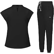 RoomSERVICE888 NO DRESS 黒　ビーニー Amazon.com: niaahinn Scrubs for Women Set Top & Jogger