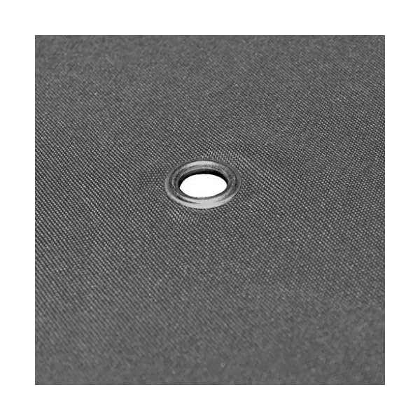 Wakects Dachüberdachung Topcover PVC Beschichtung Terrassenüberdachung Zelt Top mit 8 Ösen für Familie 310g/m² Dunkelgrau 3x3m – Bild 4