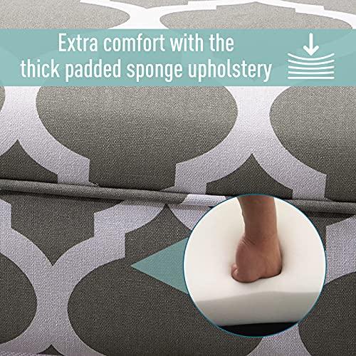 40” Decorative Vanity Arm Bench Gray Pricepulse