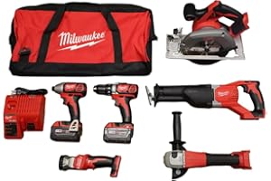 Milwaukee M18 Cordless LITHIUM-ION 6-Tool Combo Kit (2696-26)