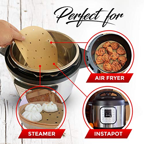 Round Unbleached Parchment Paper Sheets, Perforated Brown Parchment