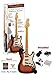 Spectrum AIL 94FM Custom Pro Series ST Style Finish Electric Guitar with Mini Amp Pack, Flame Maple