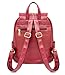 EssFeel Stylish Leather Backpack School Travel Daypack Casual Style Backpack Knapsack for Women Girl A-Wine Red