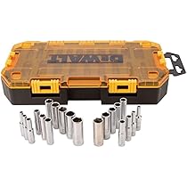 DEWALT Drive Socket Set, SAE/Metric, 1/4-Inch Drive, 25-Piece