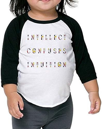 Hanxiaoxiao Girls Red Yellow Blue Composition English Alphabet Casual Style Uniforms Black Cute Shirts 5-6 Toddler Crew Neck 1/2 Sleeve Raglan T-Shirt