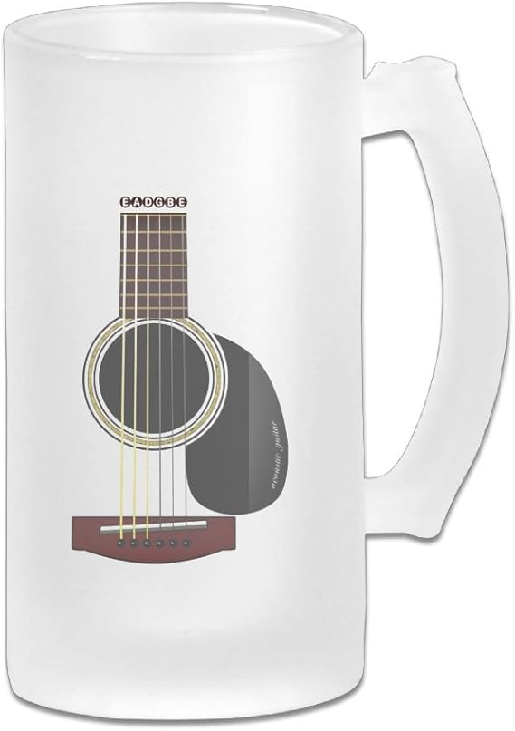 Amazon Co Jp Milicamp Beer Mug Acoustic Guitar Glass Stein Mug Milk Coffee Cup Charger Liquor Beer 500ml Gift Father S Day Clothing Accessories