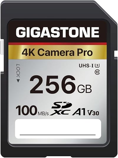 Gigastone 256GB SDXC Memory Card 4K Pro Series UHS-I A1 V30 100MB/s