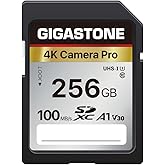 【5-Yrs Free Data Recovery】 GIGASTONE 256GB SD Card, 4K Camera Pro, UHS-I A1 V30 SDXC Memory Card 4K UHD Video Speed up to 170MB/s Compatible with Digital Camera, with 1 Mini Case