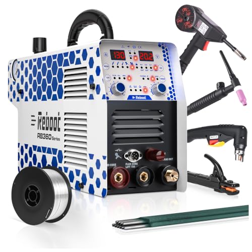 Reboot 7 in 1 Aluminium Welder – MIG, TIG, MMA, Plasma and Points | Includes Coil Gun and TIG Torch 30A Non-HF Plasma Cutter for Car, Workshop and Outdoor | Includes coil gun and TIG burner