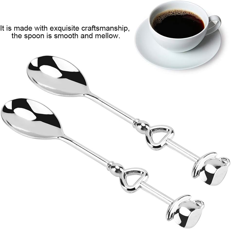 Cuillère à Café Une Paire de Cuillères à Café en Acier Inoxydable Cuillères à Espresso pour