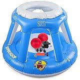 Inflatable Basketball Hoop for Water with 2 Basketballs & Battery Operated Pump | Also Includes Hand Pump with 3 Inflation Needles | Meant for Swimming Pools and Water Sports