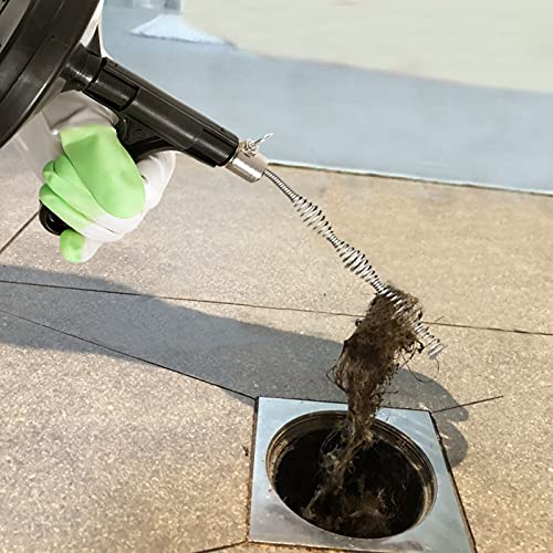 Plumbing Drain Auger 23ft Heavy Duty Steel Drum Auger with Gloves