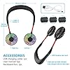 Portable Neck Fan, Handsfree Mini USB Neck Fan Rechargeable Wearable Neckband Fan, Desk Fan, Necklace Fan with Dual Wind…
