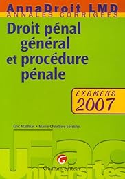 Droit pénal général et procédure pénale