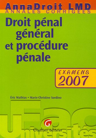 Droit pénal général et procédure pénale