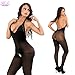 LOVELYBOBO 2-Pack Womens Lingerie Blackless Bodysuit Open Crotch Fishnet Mesh Bodystocking (Black.Flesh)