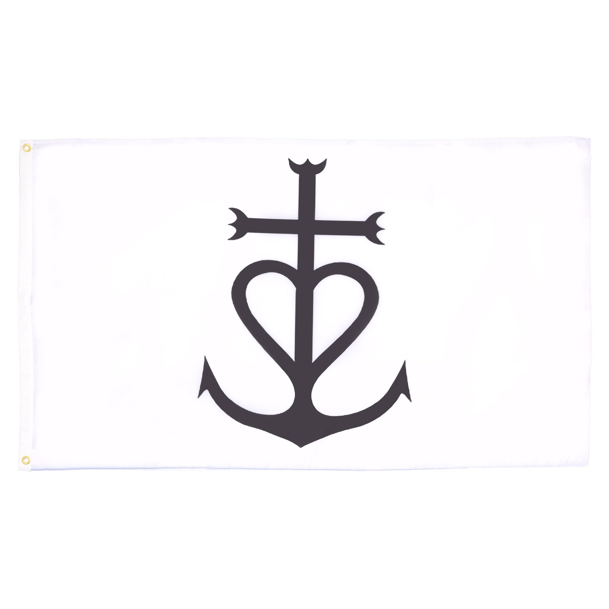 AZ FLAG - Camargue Cross Flag - 3x5 Ft - 100D Polyester Camargue In France Banner with Two Metal Grommets - Fade Resistant - Vivid Colors - 3' x 5' Feet - 150x90 Cm