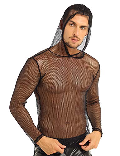 Sleeve Mesh Shirt Hooded Tank 
