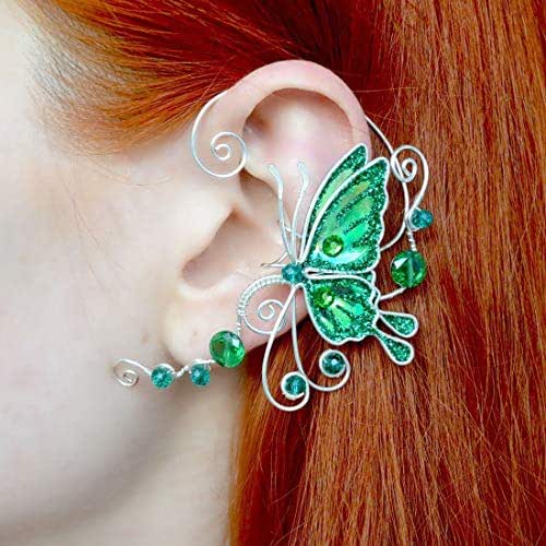 Butterfly Ear Cuff, Elven Ear Cuffs, Fairy Ear Cuffs, Cosplay Elf Earring, Fantasy