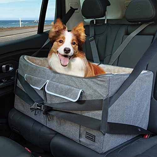 Petsfit Dog Car Seat for Large Dogs, Pet Travel Dog Booster Seat with 2