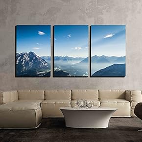Landscape with Mountain Under The Blue Sky x3 Panels
