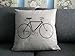 Decorbox Decorative Cotton Linen Square Throw Pillow Case Cushion Cover Throw Pillow Shell Pillowcase Bicycle Bike 18 