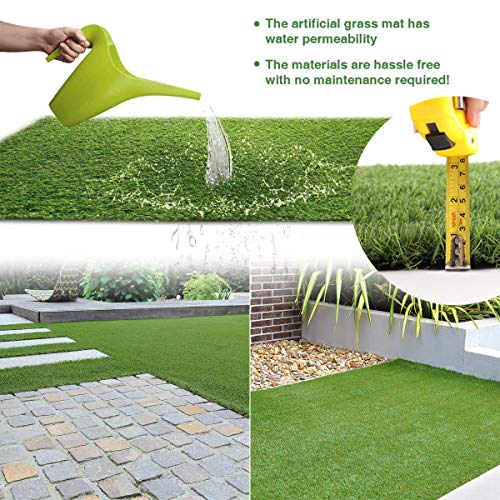 Cosyzone Artificial Grass Synthetic Turf Rug Lawn Mat Pad for Dog Pet Indoor Outdoor Landscape Patio (4.9ft x 3.28ft=16 Sqaure ft)