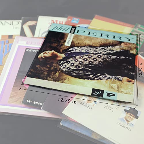 Vinyl Record Outer Sleeves 50 Pack for 12 inch Records, Loose fit