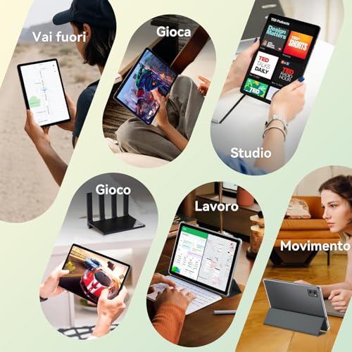 KINGRID 10 Inch Android 16 Tablet, 24GB RAM + 256GB ROM (2TB TF), GMS Touchscreen, Wi-Fi 5G, Gemini AI, 5000mAh, 8MP+5MP, GPS, Tablet with Keyboard+Mouse