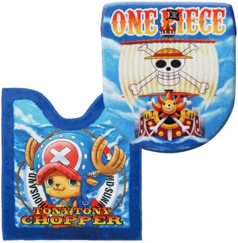 トイレ2点セット フタカバー マット ブルー 新世界 チョッパー One Piece ワンピース One Piece ホーム キッチン Amazon