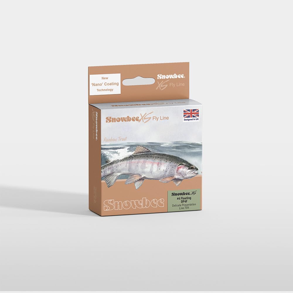 Snowbee XS Delicate Presentation Fly Line, Pale Olive, Long Shallow Front Taper & 16 ft Belly, WF2, Hybrid CRT Profile for Rivers and Stillwaters