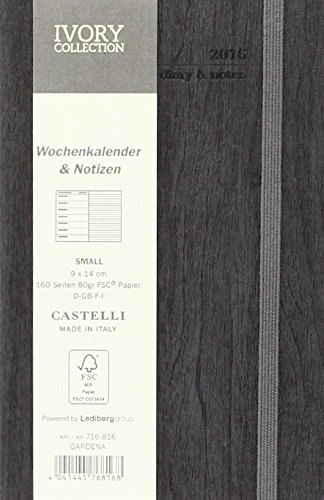 Ivory Taschenkalender 2016 schwarz - Gardena (klein) by