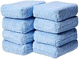 AmazonBasics Microfiber Car Applicator Pads, Blue, 8 Pack