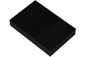GYOFFULL HDPE Block Black PE Polyethylene Rectangular Solid Plastic Tapping Block High Density Sheet Great for DIY Projects for Machining Home Floor Improvement （3/4" x 4-½" x 3"）