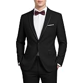 MAGE MALE Men's 2 Pieces Tuxedo Suit Slim Fit Blazer Pants Sets | Notch lapel one-button jackets.Built for wedding,dinner,party and prom.Side vents &amp; adjustable waist trousers keep you comfy