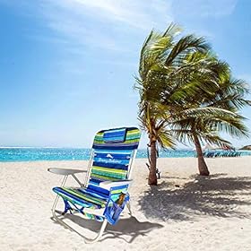 Tommy Bahama 2020 Multi Striped Backpack Beach Chairs with Large Storage Pouch 51F2TOUFA6L