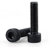 3/8-16 x 1-1/2" Socket Head Cap Screws Bolts, 12.9 Grade Alloy Steel, Black Oxide Finish, Allen Hex Drive, Full Thread, 10 PCS