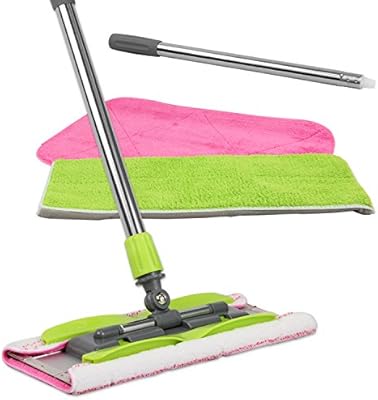 Linkyo Microfiber Mop Hardwood Floor Mop 3 Flat Mop Pads And