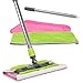 LINKYO Microfiber Hardwood Floor Mop with 3 Flat Mop Pads, Stainless Steel Handle and Extension primary