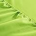 Honeymoon 1800 Brushed Microfiber Embroidered Bed Sheet Set, Ultra Soft, Queen - Lime Green