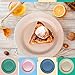 Shopper Goods Bamboo Plates 4 Pack, Bamboo Dinnerware, Eco-Friendly Dinnerware Set, BPA Free (Multiple Colors), Bamboo Fiber Plates for Healthy Dining