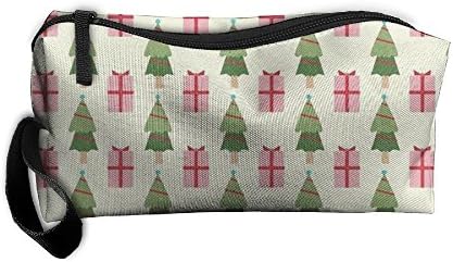 Christmas Tree Classic Cosmetic Makeup Hanging Bag For Girl Wear Resistance Carrying Handle Storage Zipper Pouch Bag
