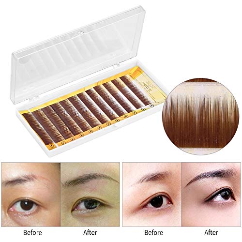 Ruiqas False Eyebrow, Mixed Dark Brown False Eyebrow Extension Fake Eyebrow Enhancer Individual Eyebrows 5-8mm