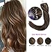 【Limited time Deal】LaaVoo Micro Beads Extensions 14 Inch Dark Brown Mixed Caramel Blonde Real Human Hair Extensions Micro Loop Human Hair Extensions Cold Fusion 50g 50s