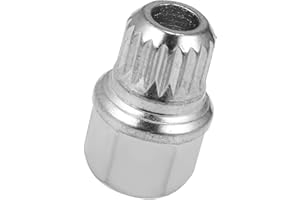 Hihaha 35/19PT Hollow Wheel Lock Lug Nut for BMW/Front Anti Theft Wheel Lock Nut Screw Removal Key/Durable / 1Pcs Silver Tone